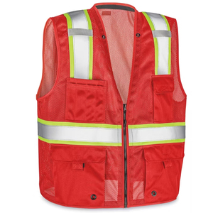 Chaleco de Seguridad Reflectante de Alta Visibilidad ANSI Clase 2, Impermeable, con Luces LED, Ligero, para Motocicleta, Construcción y Seguridad - Product Image 1