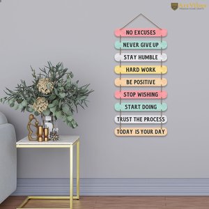 Letrero de Pared Rectangular de Madera Moderno y Motivacional, Placa Colgante con Frase Inspiradora, Paquete Individual para Hogar u Oficina, Arya - Product Image 2
