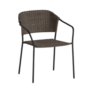 Sillas de Jardín Modernas y Sencillas de Alta Calidad Sanfurni Raya, Duraderas e Impermeables, con Estructura Metálica y Mimbre de Ratán Hecho a Mano - Product Image 2