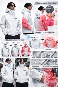 Chaqueta cortavientos con capucha para hombre, ligera, con cremallera, informal, moderna, de nailon, para exteriores, venta al por mayor OEM, fabricante. - Product Image 6