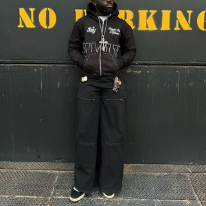 Sweat à capuche personnalisé 100% Coton Hiver, délavé au potassium, effet vieilli, épaules tombantes, grammage lourd, impression, effet soleil éclairé - Product Image 4