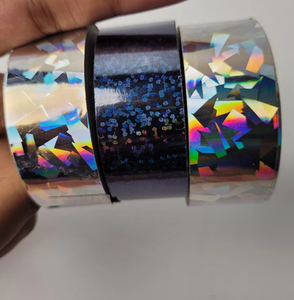 Multi Purpose Sequence Holographic Reflective Adhesive Tape Rainbow Laser Decorative Film for Gift Wrapping Scrapbooking Craft - Product Image 3