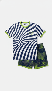 Ensemble Maillot et Short de Volleyball Personnalisé Jaune Moutarde Camouflage Numérique, Vente en Gros, OEM, Haute Élasticité, Uniforme d'Équipe, Sublimation Active - Product Image 4