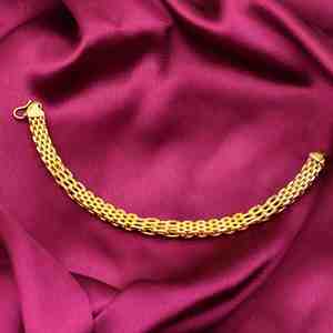 สร้อยข้อมือเชื่อมหลายเส้นชุบทอง14K 18K 24K เครื่องประดับแฟชั่นตะขอเกี่ยว S-Hook ทองเหลืองสำหรับผู้ชาย - Product Image 1