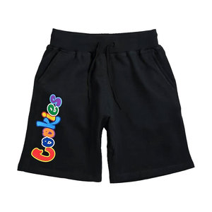 Shorts de sport décontractés pour hommes en coton 100% 400 GSM, coupe lourde, avec logo personnalisé, cordon de serrage et poches zippées, personnalisables - Product Image 3