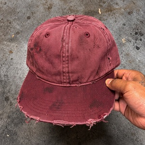 Gorra de Estilo Urbano Personalizada, Lavada, de Algodón, sin Estructura, con Borde Deshilachado, de Seis Paneles, para Marcas de Moda Independientes - Product Image 1