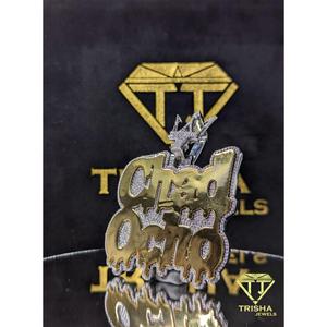 Colgante Personalizado con Nombre 'Chad Ocho', Estilo Drip con Diamantes Moissanite VVS, Plata de Ley 925, Joyería Hip Hop de Trisha Jewels - Product Image 2