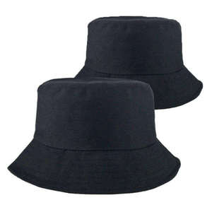 Chapeau de plage unisexe en toile de coton personnalisé de haute qualité, uni, lavé, avec broderie 3D - Product Image 2