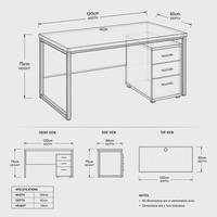 Bureau de direction moderne et contemporain en mélaminé durable, design modulaire avec armoire de rangement pour usage domestique et commercial - Sans LED, vente en gros