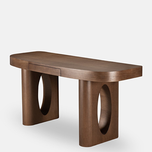 Table à manger moderne de style mid-century en teck de luxe avec pieds ovales découpés, mobilier stable pour la maison et l'hôtellerie - Product Image 3