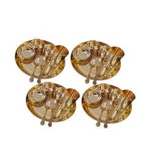 Combo German Plated Sustainable Multifunction Aluminum Decorative Trays Elegant Serving Decor <b>Plates</b> for Diwali Anniversary - Product Image 6