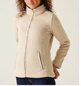 Sweat-shirts de sport pour femmes en molleton 100 % coton, respirants, à col cheminée oversize, entièrement zippés, imprimés au dos, pour l'hiver, vente en gros - Product Image 1