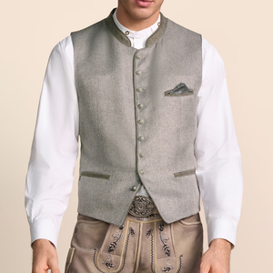 Gilet traditionnel bavarois réversible et respirant pour homme, style Trachten, idéal pour l'Oktoberfest 2026 - Product Image 1