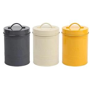 Recipientes de Almacenamiento Metálicos Turquesa Lavie Creations con Tapas Herméticas, Diseño Moderno en Forma de Cilindro, para Conservación de Alimentos en la Cocina - Product Image 5