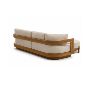 Juego de Sofás Seccionales de Teca Sólida de Lujo para Exteriores, con Muebles Modernos para Jardín, Patio, Villa, Resort y Hotel - Product Image 2