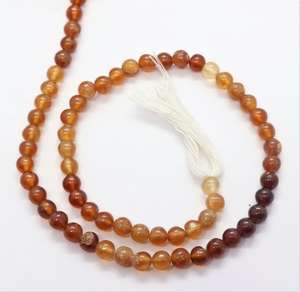 ลูกปัดเฮสโซไนต์ทรงกลมเรียบสีแดงเข้ม AAA ขนาด 5-5.5 มม. ลูกปัดพลอยเฮสโซไนต์ 13 นิ้ว ลูกปัดเฮสโซไนต์ทรงกลมธรรมชาติ - Product Image 5