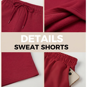 Pantalones Cortos Deportivos de Felpa con Botones, Transpirables, Personalizados al por Mayor, 100% Algodón, de Alta Calidad, Secado Rápido, Ecológicos, de Cintura Alta, para Mujer - Product Image 5