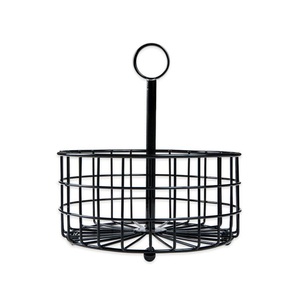 Best Selling Black Color Metal <b>Wire</b> <b>Basket</b> for Kitchen & Living Room Tabletop Decoration Customized Size Shape - Product Image 3