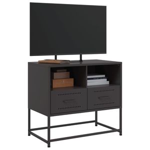 Meuble TV en acier noir pour salon, 26,8 x 15,4 x 23,8 pouces - Product Image 5