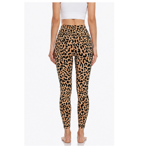 Leggings Deportivos de Cintura Alta con Estampado de Leopardo, Control de Abdomen, Compresión, Pantalones de Yoga, Ropa Deportiva para Mujer - Product Image 2