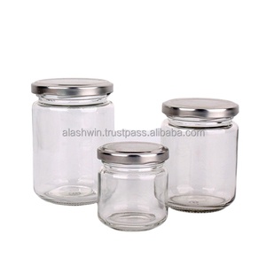 Recipiente de comida de tarro de miel de vidrio más vendido con tapa hermética Almacenamiento de cocina Base redonda transparente al por mayor - Product Image 5