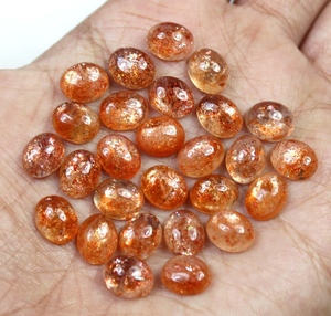 Pierre de soleil naturelle cabochon, pierres précieuses en vrac de qualité AAA+, toutes formes et tailles disponibles, prix de gros pour la fabrication de bijoux - Product Image 4