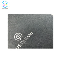 Boîte à portefeuille en tissu noir personnalisable |   Boîte de présentation d'accessoires de mode avec impression de logo