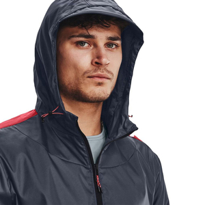 Winter <b>Hooded</b> Outdoor Waterproof Breathable Windbreaker <b>Rain</b> <b>Jacket</b> with Front Logo Lightweight - Product Image 6
