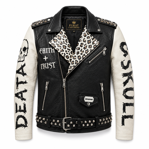 FURAT LEATHERS Hot Selling Breathable <b>Mens</b> Leather <b>Suede</b> <b>Jacket</b> Stand Collar Front Zipper Autumn Casual Polyester Lining Solid - Product Image 3