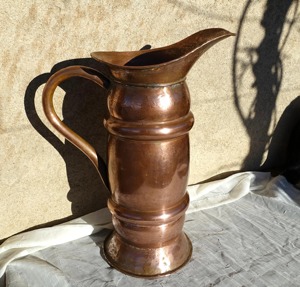 Vintage Copper Pitcher 2.0-3.0L Durable Metal Water <b>Jug</b> for <b>Drinks</b> Party Use - Product Image 1