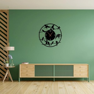 Elegant Birds Design Gold Metal Round <b>Wall</b> <b>Clock</b> <b>Decorative</b> Piece for Home Office Hotel and Event <b>Decor</b> Wholesale From India - Product Image 4