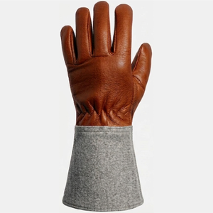 Wholesale 4-Layer Double Palm Insulated Electric Welding Cutting Labor Protection Genuine Cowhide Leather Tig Mig Welding Gloves - Product Image 2