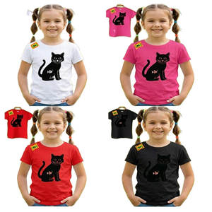 Ropa de Verano para Niños, Camisetas Bonitas para Bebés, Camiseta de Manga Corta con Volantes para Niñas, Bordado y Estampado, Cuello Redondo - Product Image 1