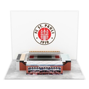 Carte de vœux 3D pop-up FC St. Pauli Millerntor-Stadion, vernis mat, impression numérique - Product Image 1