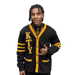 Sorority <b>Sweater</b> Manufacturer Sigma Gamma Rho V-Neck Custom Knitted Embroidery Letters Casual Divine Button <b>Cardigan</b> - Product Image 3