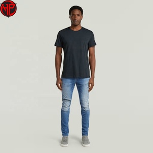 <b>Men's</b> 3D Zip Knee Skinny <b>Jeans</b> Distressed Stretch Denim Slim Fit <b>Biker</b> Style Casual Trousers Waterproof <b>Mens</b> Denim Pant - Product Image 3