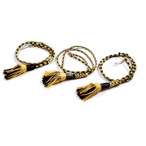 Cordon de cérémonie en fil métallique doré QUICK WAY INDUSTRIES, cordon de clergé, cincture, fabrication artisanale, pompons fantaisie, vente en gros - Product Image 3
