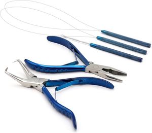 THT Wears Stainless Steel Hair Extension Storage Bag I-Link Micro Ring <b>Loop</b> Needle Pulling <b>Hook</b> Set Model THT BK 2529 Wig <b>Tape</b> - Product Image 4