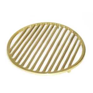 Soporte para ollas de acero inoxidable color oro rosa, con asa geométrica antideslizante, resistente al calor, protector de mesa de cocina, 300 mm de diámetro - Product Image 5