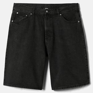 Pantalones Cortos de Mezclilla Desgastados para Hombre, Estilo Urbano, Pierna Recta, Cintura Media, Casuales de Verano, de Algodón Tejido, con Cremalleras y Bolsillos Bordados - Product Image 1