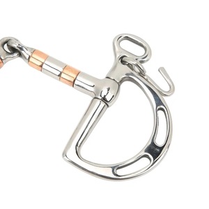 Bocado de Acero Inoxidable con Anillo en D, Bocado de Caballo Duradero de Cobre y Acero Inoxidable con Cadena, Bocado de Caballo de Fina Fabricación - Product Image 2