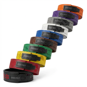 ผู้ผลิตอุปกรณ์ฝึกซ้อม Pro Felt สายรัดยกน้ำหนักแบบปรับได้ สายรัดออกกำลังกาย อุปกรณ์เสริมสำหรับยิม สายรัดแบบหัวเข็มขัด - Product Image 1