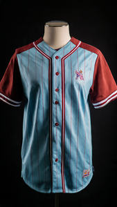 Camiseta de Béisbol Personalizada con Rayas, Manga Corta, Cuello en V, 100% Poliéster, para Hombre - Product Image 5