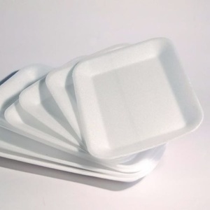 Plateau alimentaire en bagasse 10x6 pouces, compostable, jetable, robuste, pour restaurants et services de traiteur - Product Image 1