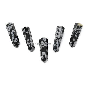 Wholesale Natural Moss Agate Crystal <b>Wand</b> Pocket Stones Double Terminated Points Carved Tumbled Mineral Gemstones India - Product Image 4