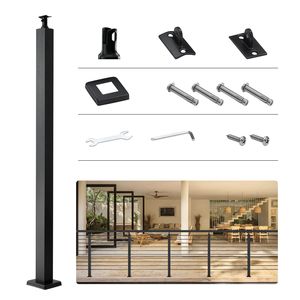 Palo di Supporto per Cavi, Altezza 36 Pollici, Larghezza 2 Pollici, Costruzione Durevole in Acciaio Inossidabile SUS304, Senza Fori Pre-Forati, per Ringhiere e Protezioni - Product Image 1