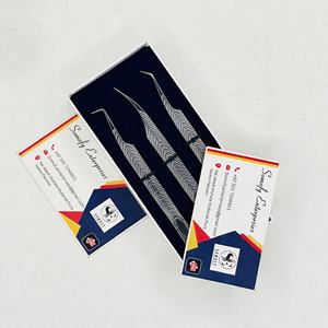 Pince à épiler Somofy Enterprises en acier inoxydable japonais sur mesure, pointe dentelée, argentée, antistatique, préhension parfaite, précision - Product Image 3