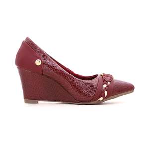 Maroon WN7252 Pompes Chaussures élégantes pour femme - Product Image 2