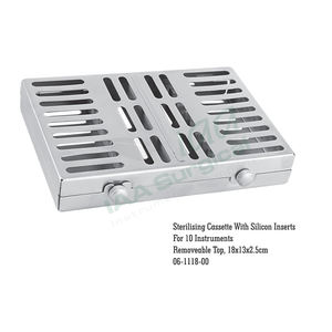 Cassette Profesional para Instrumentos Manuales con Inserciones de Silicona de Colores, Autoclavable, Diseño Perforado, Fácil Limpieza, Certificado CE - Product Image 2