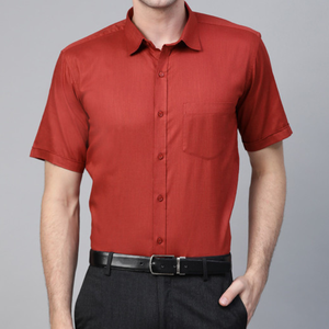 Mens Button Up Shirt Short Sleeve Casual Business Turn <b>Down</b> Loose Fit OEM Manufacturer - Product Image 6